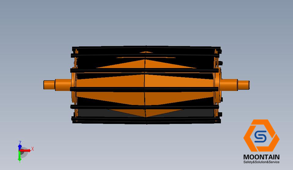 Wing pulley for belt conveyor